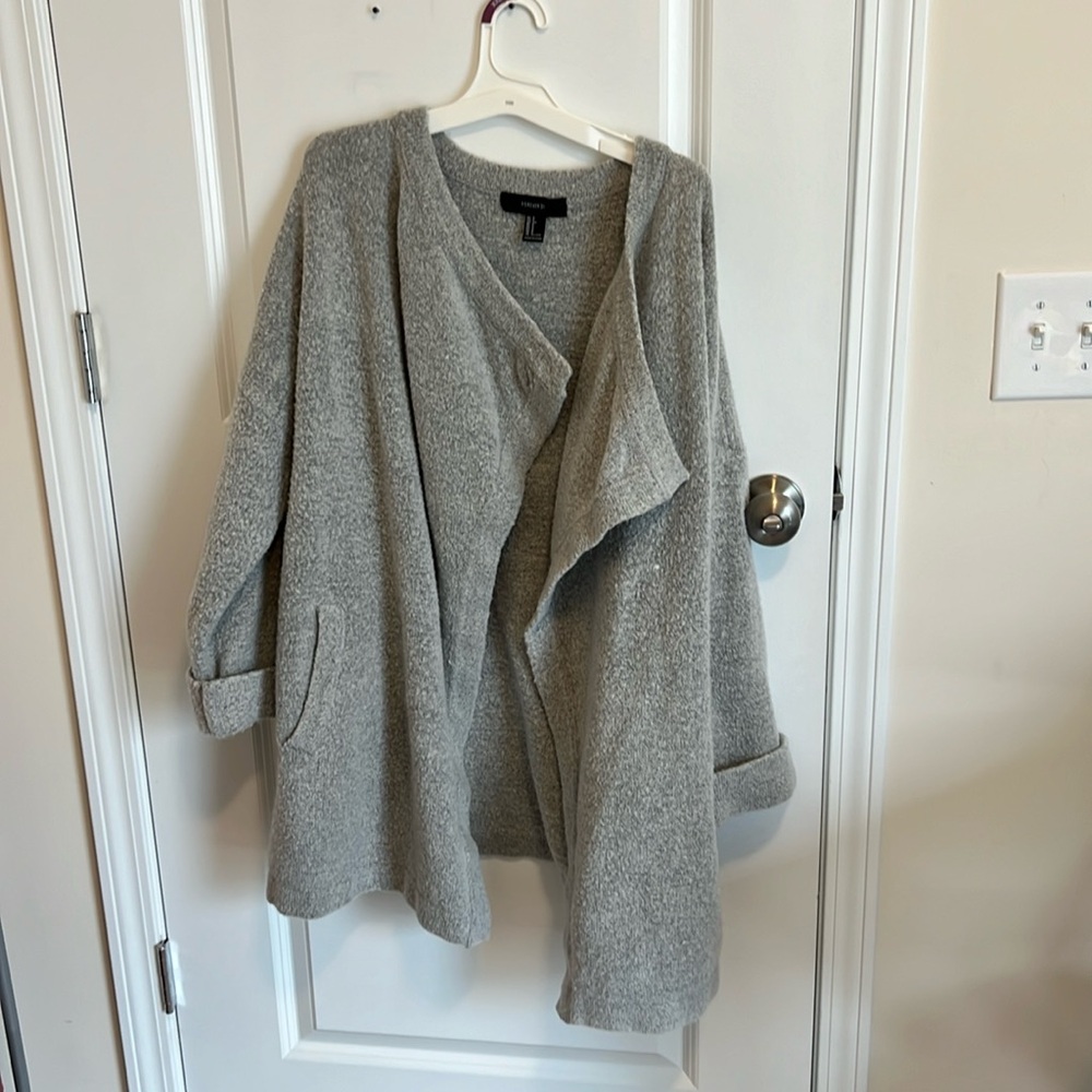 Forever 21 Super Oversized Slouchy Cardigan - Grey